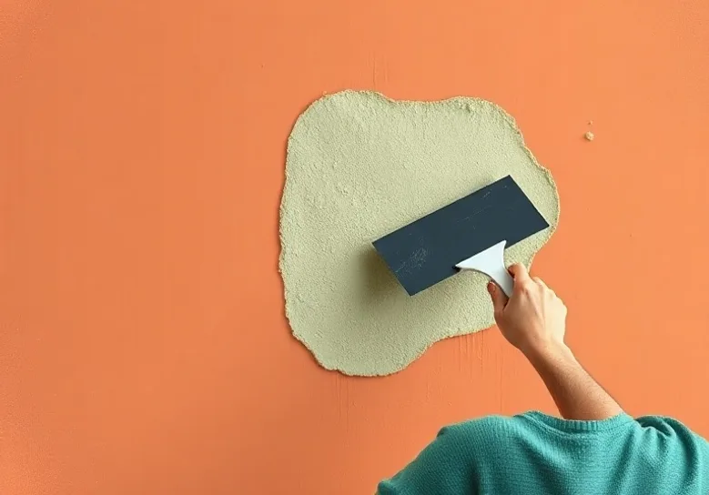Application d'un enduit décoratif à la lisseuse sur un mur